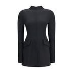Black Polyamide Casual Dress