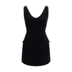 Black Polyester Cocktail Dress