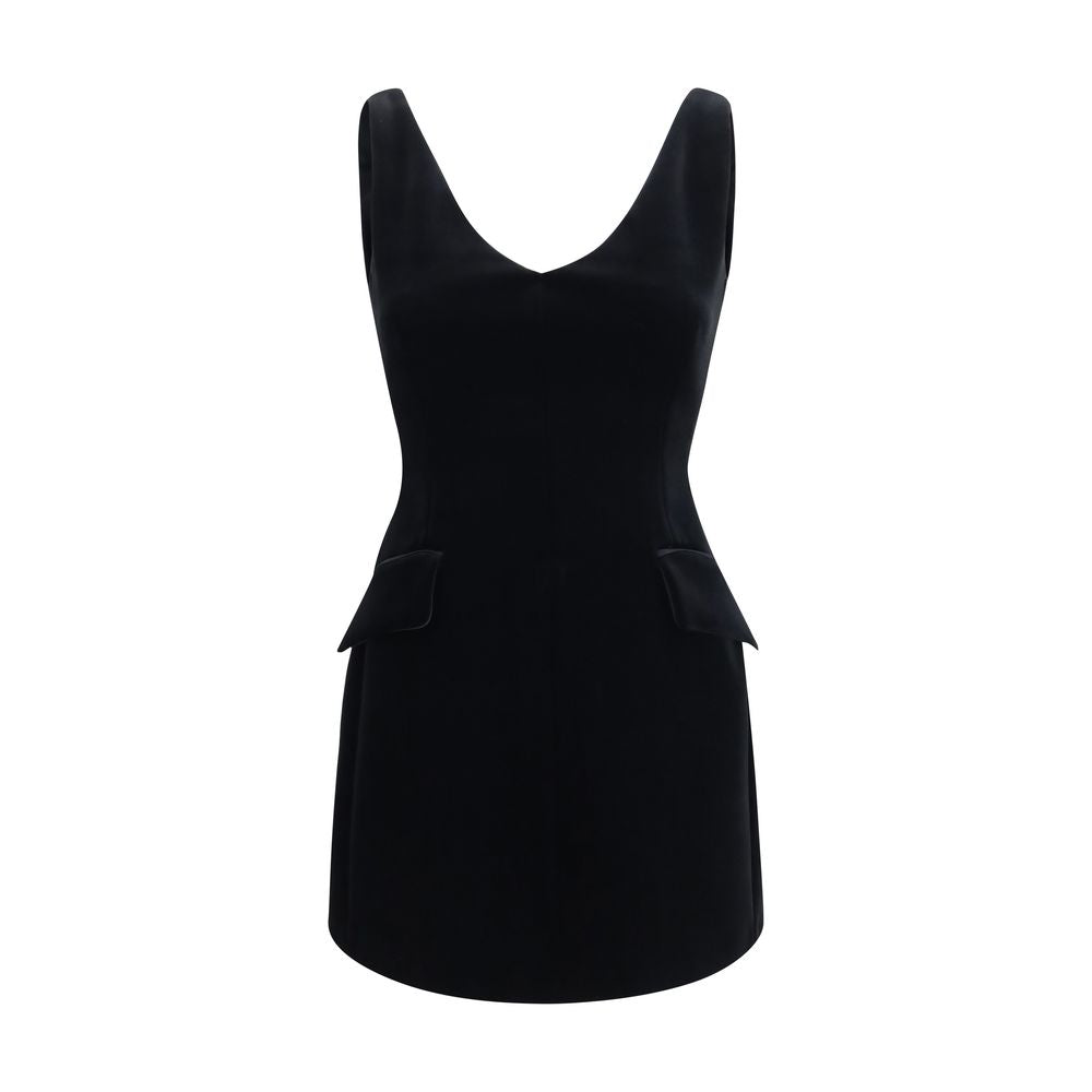 Black Polyester Cocktail Dress
