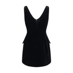 Black Polyester Cocktail Dress