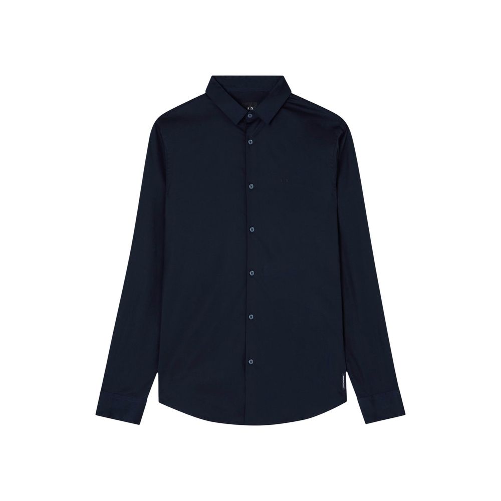 Blue Cotton Dress Shirt