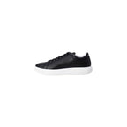 Black Leather Low Top Sneakers