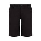 Black Cotton Bermuda Shorts