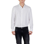 Cream Elastane Dress Shirt
