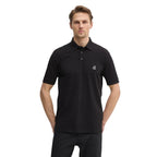 Black Cotton Polo Shirt
