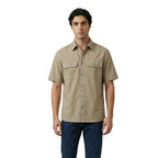 Beige Cotton Shortsleeve Shirt