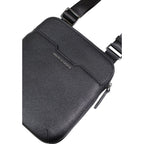 Black Polyester Messenger Bag