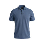 Blue Cotton Polo Shirt