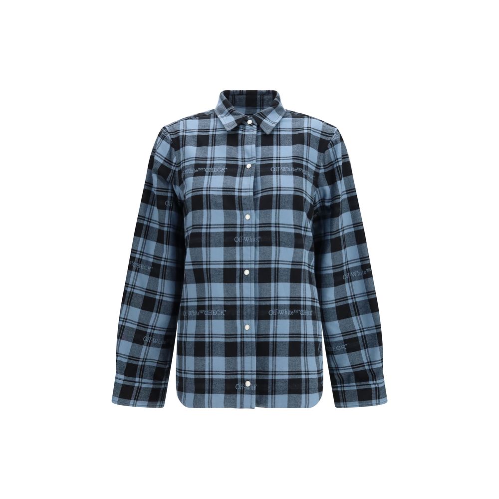 Blue Cotton Pattern Shirt