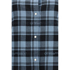 Blue Cotton Pattern Shirt