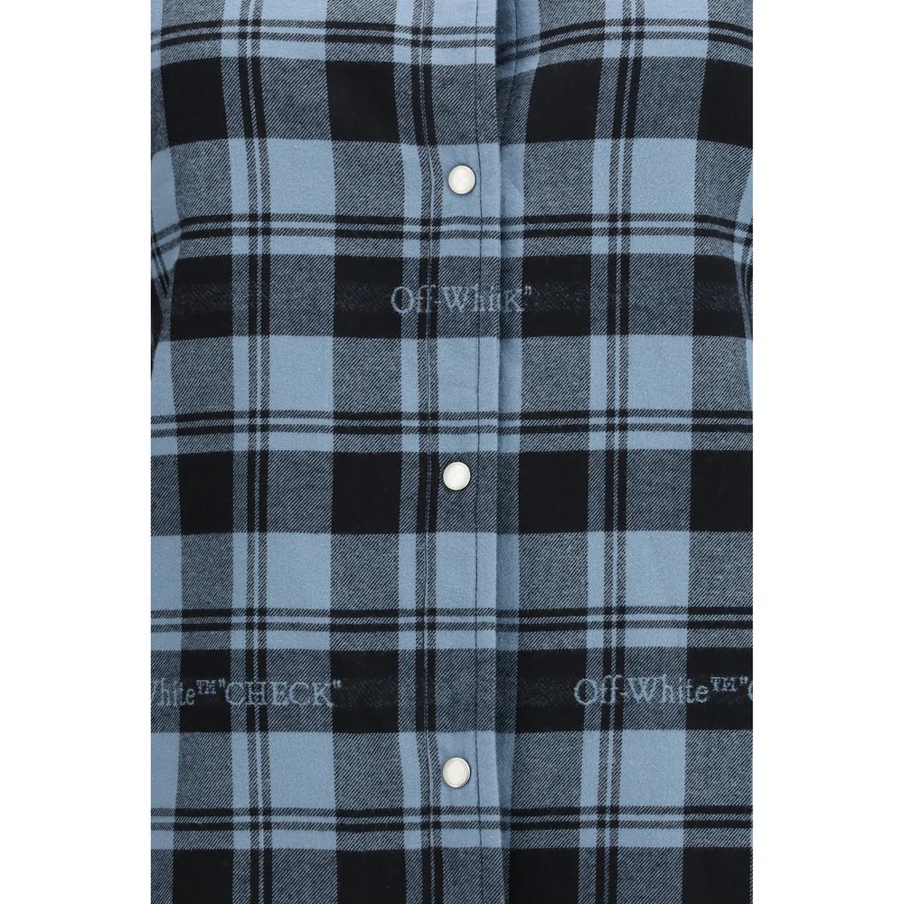 Blue Cotton Pattern Shirt