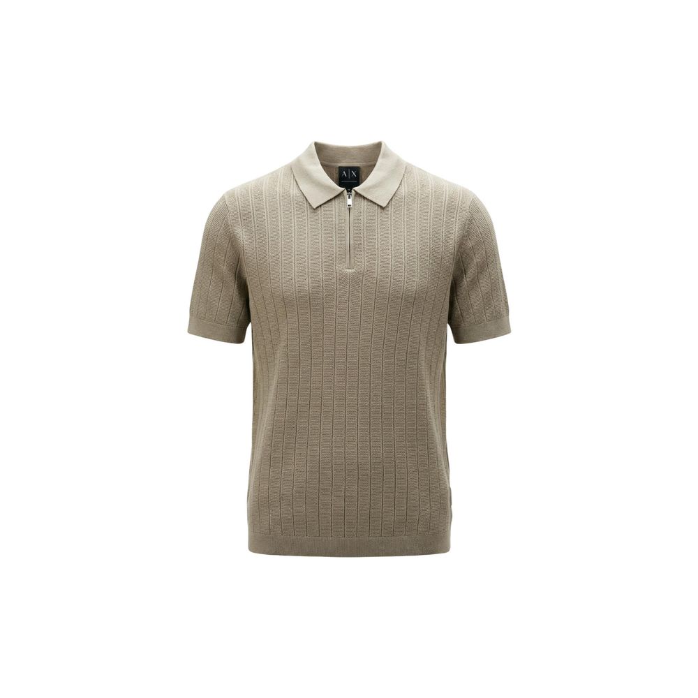 Beige Cotton Polo Shirt