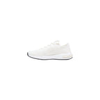 White Polyester Athletic Sneakers