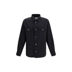 Black Wool Oves Aries Pattern Shirt