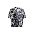 Black Silk Pattern Shirt