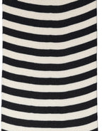 Black White Stripes Silk Knitted Shawl Scarf