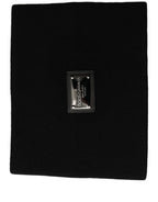Black Cashmere Logo Plaque Neck Warmer Scarf