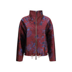 Bordeaux Polyester Full-Length Jacket