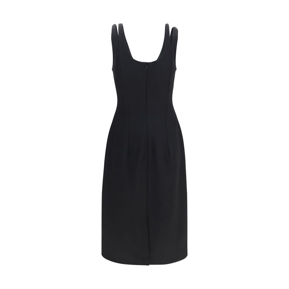 Black Wool Oves Aries Casual Dress