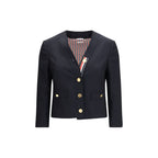 Blue Wool Oves Aries Biker Jacket