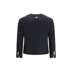 Blue Wool Oves Aries Biker Jacket