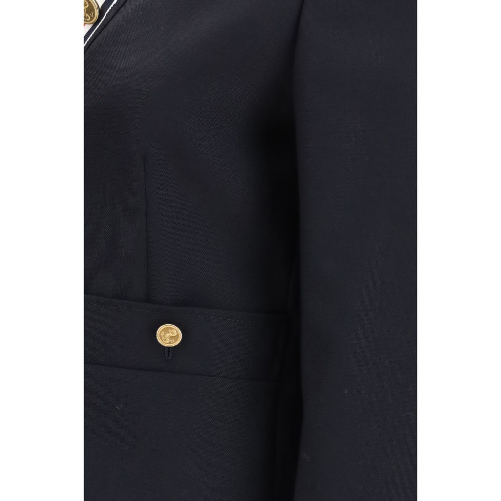 Blue Wool Oves Aries Biker Jacket
