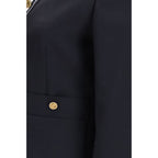 Blue Wool Oves Aries Biker Jacket