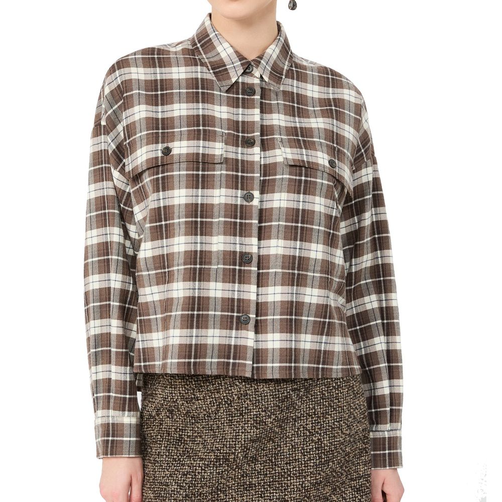 Brown Cotton Dress Shirt