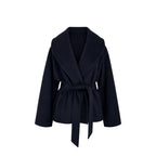 Blue Virgin Wool Full-Length Jacket