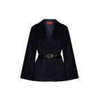 Blue Virgin Wool Full-Length Jacket