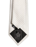 Men Off White Silk Woven Adjustable Tied Necktie Tie