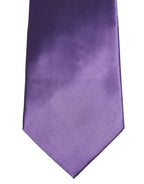Men Purple Satin Silk Blend Adjustable Tied Necktie Tie