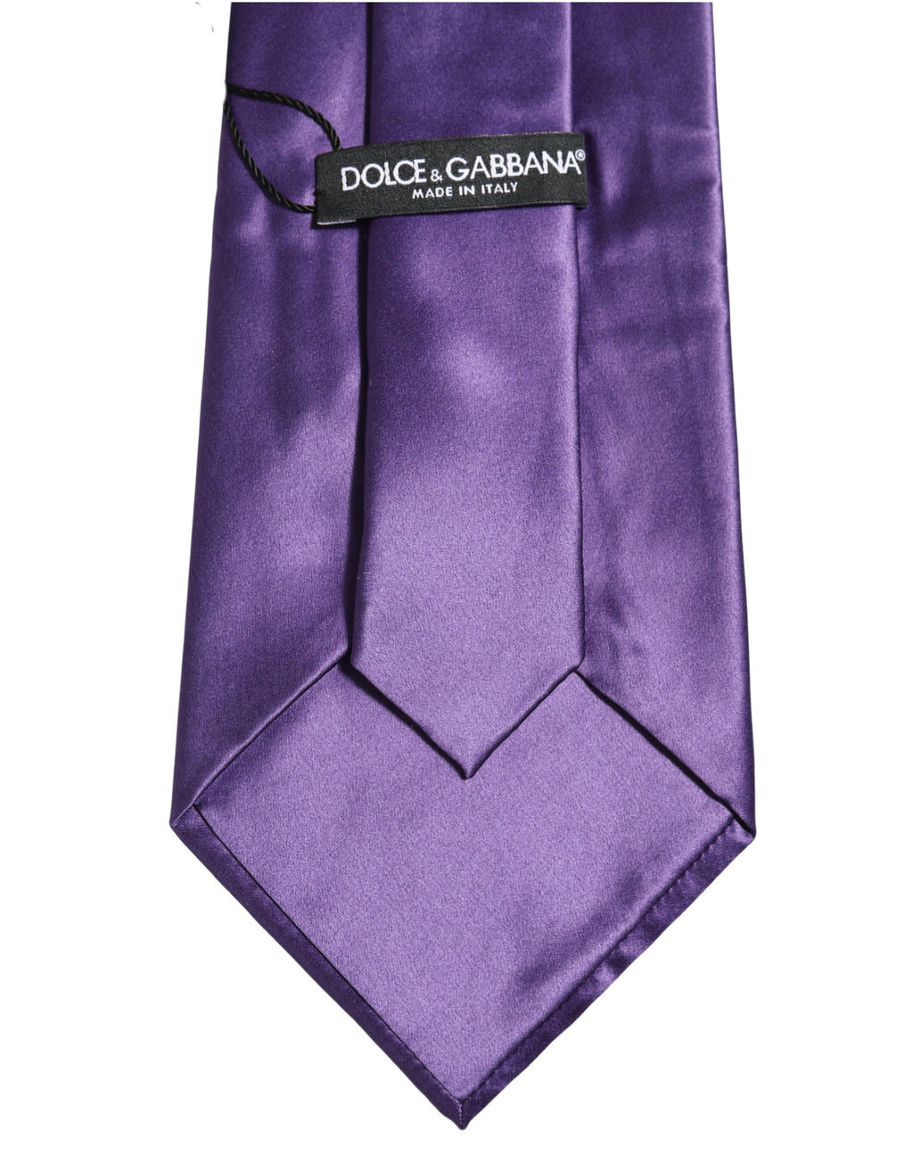 Men Purple Satin Silk Blend Adjustable Tied Necktie Tie