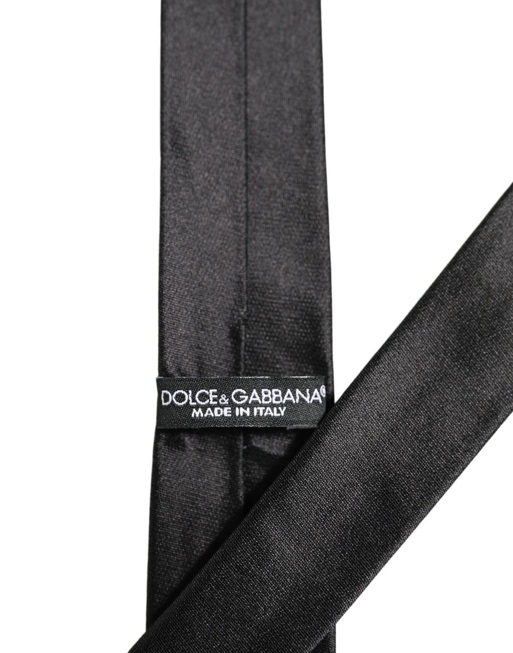Men Black Satin Silk Classic Adjustable Tied Necktie Tie