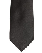 Men Dark Gray Silk Classic Adjustable Tied Necktie Tie