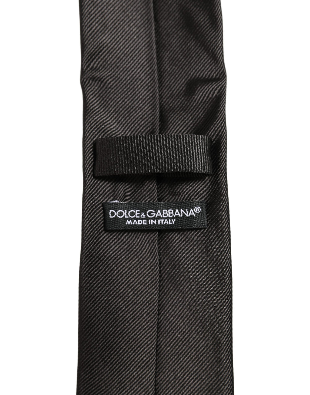 Men Dark Gray Silk Classic Adjustable Tied Necktie Tie