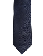 Men Dark Blue Textured Silk Adjustable Tied Necktie Tie