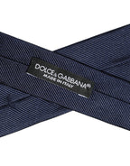 Men Dark Blue Textured Silk Adjustable Tied Necktie Tie
