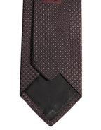 Men Brown Geometric Silk Adjustable Tied Necktie Tie