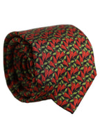 Multicolor Chili Peppers Silk Adjustable Tied Necktie Tie