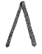 Black Musical Instrument Silk Adjustable Tied Necktie Tie