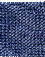Men Blue Silk Knitted Skinny Adjustable Tied Necktie Tie
