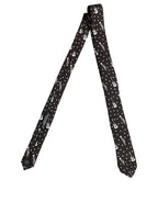 Black Musical Instrument Silk Adjustable Tied Necktie Tie