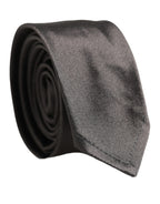 Black Woven 100% Silk Adjustable Necktie Accessory Tie