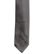 Black Woven 100% Silk Adjustable Necktie Accessory Tie