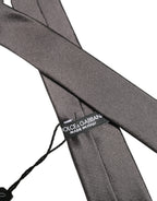 Black Woven 100% Silk Adjustable Necktie Accessory Tie