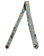 Light Blue Instruments Adjustable Tied Men Necktie Tie