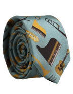 Light Blue Instruments Adjustable Tied Men Necktie Tie