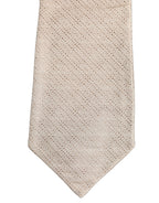 Beige Silk Textured Knit Adjustable Tied Men Necktie Tie
