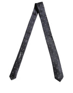 Dark Blue Silk Paisley Adjustable Tied Men Necktie Tie